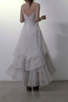 Marc Le Bihan Knitted Frill Tulle Dress Collection Two-layer Tulle French Handmade MLB-2104-BC GLACIER Glacier 2104